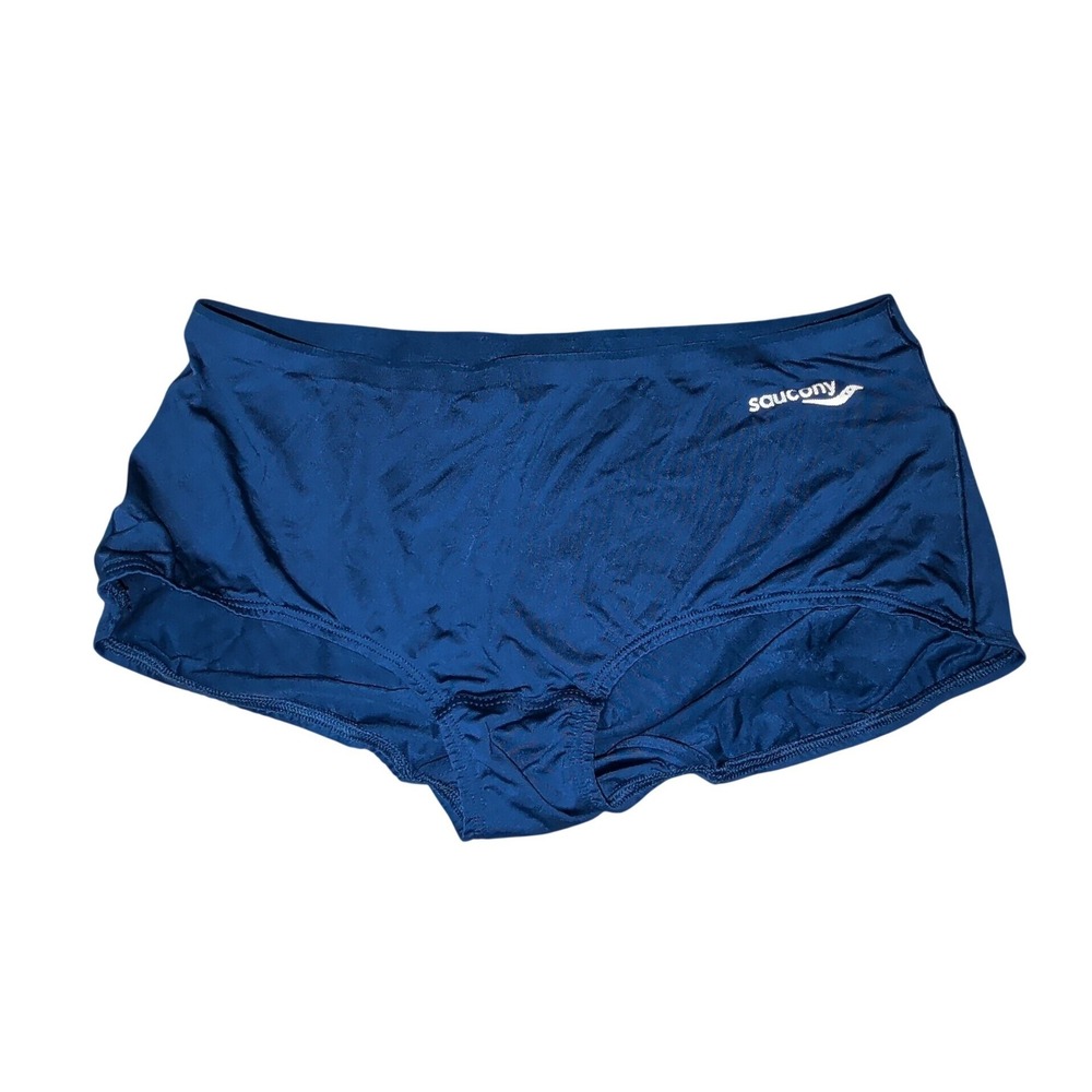 Saucony Womens High-Tailin It Running Briefs Blue Track Field Racing Bloomers M